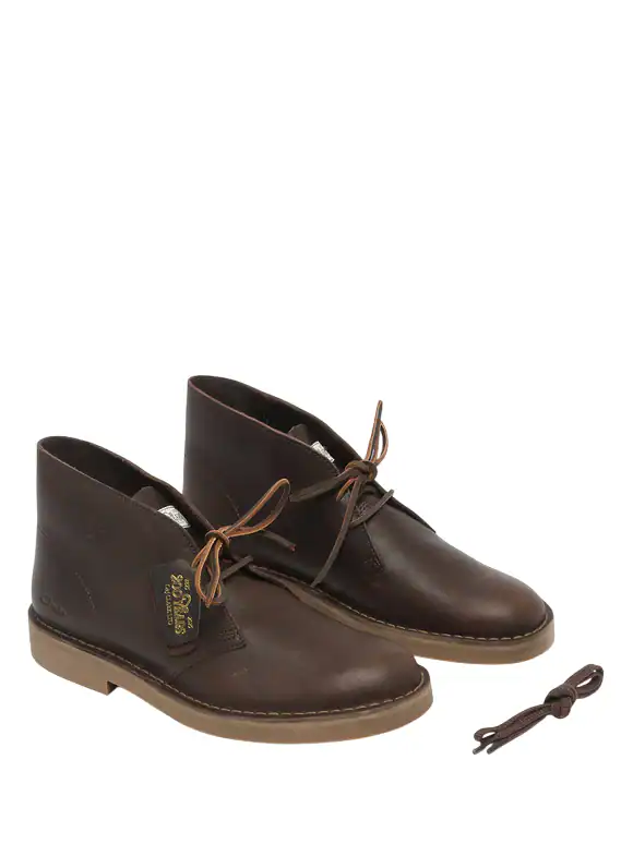 Clarks Polacchino Uomo Desert Boot Evo In Pelle 26183363 Marrone Comfort Contemporaneo Heritage Iconica Pelle Premium Lacci