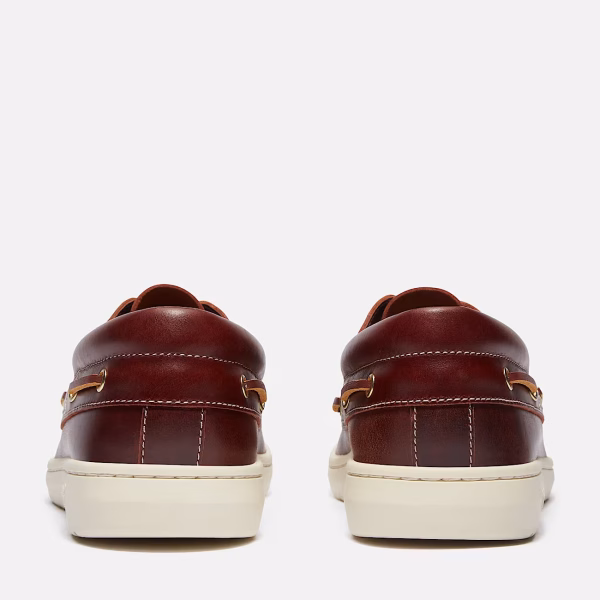 Timberland Portofino Pier Boat Shoe For Men In Burgundy Tbl Burgundy Alt5