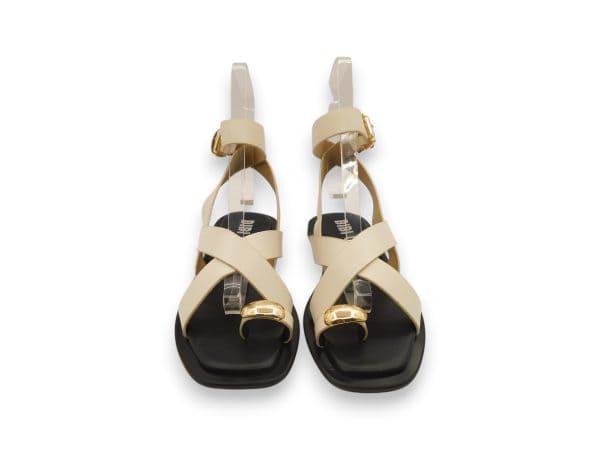 Bibilou Donna Sandaloflat Bianco 902 3