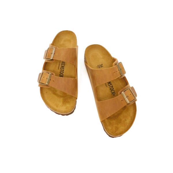 Birkenstock Uomodonna Ciabatta Cognac Arizona3