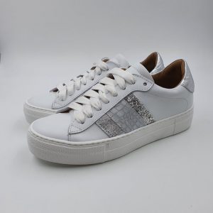 Crown Donna Sneaker Bianco Argento 1719 1