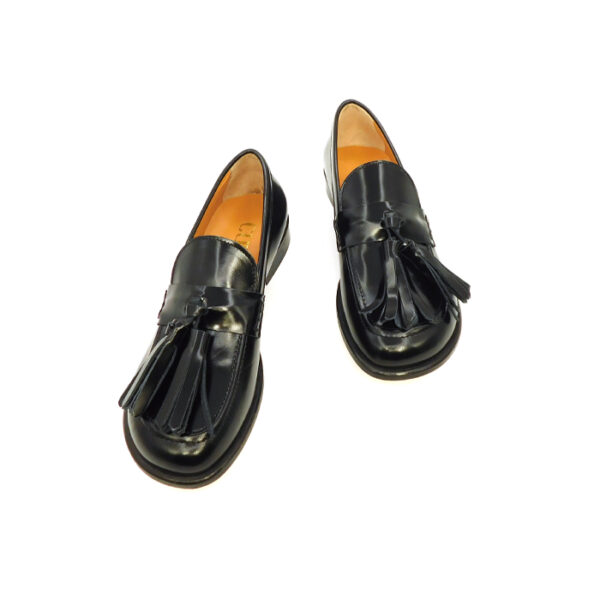 Cuir Noir Donna Mocassino Nero Lorna 01 3