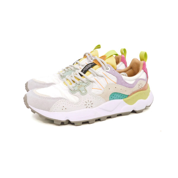 Flower Mountain Donna Sneaker Bianco Lilla 17817 01 1