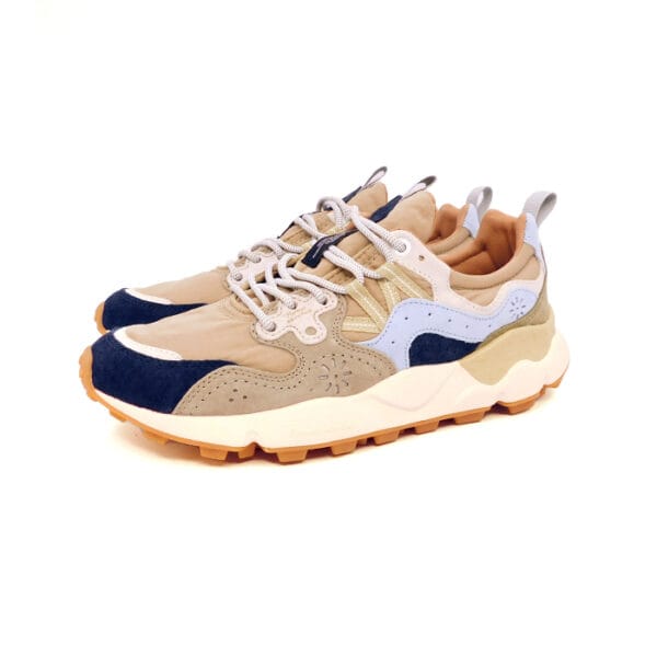 Flower Mountain Uomo Sneaker Beige Blu 1a08 1