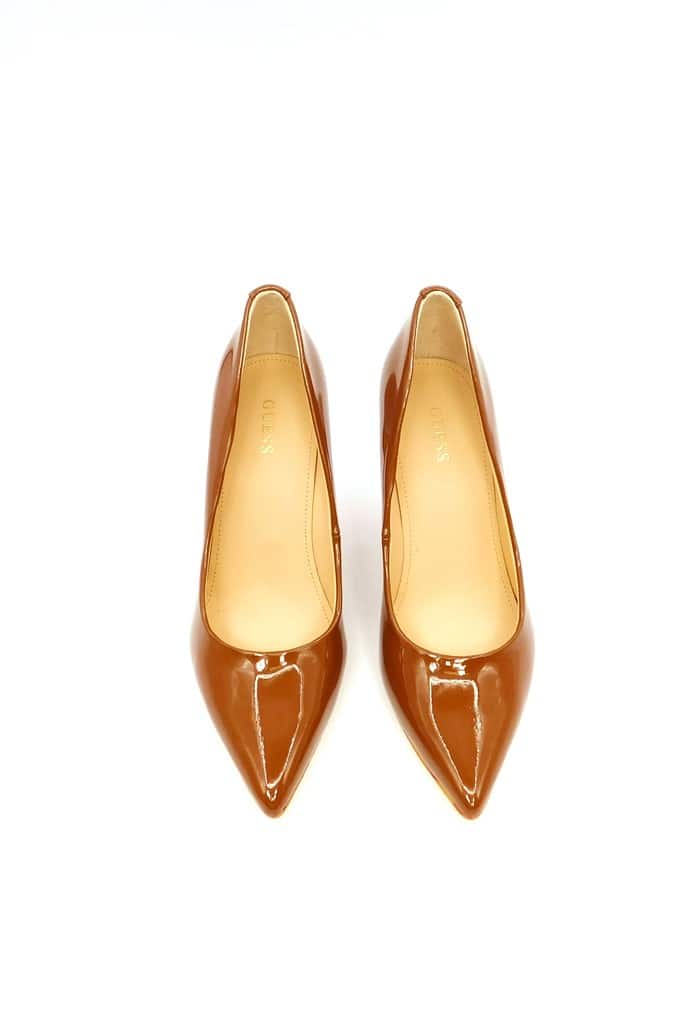 Décolleté Guess Piera 3 Donna | Tacco In Ecopelle Multilogo | Marrone - Modello FL7PR3FAL08
