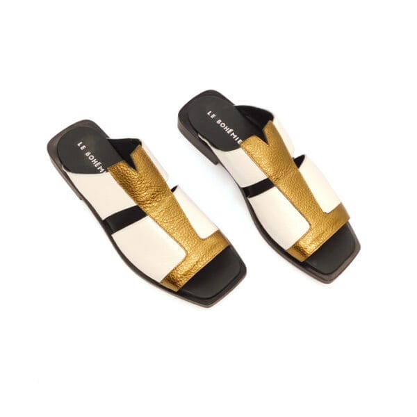 Lebohemien Donna Ciabatta Bianco Sq16 3