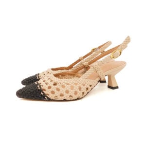 Lesautre Donna Sandalo Beige Nero 1617 1