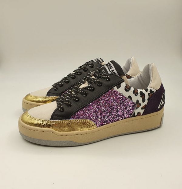 Meline Donna Sneaker Glitter Bz184 1