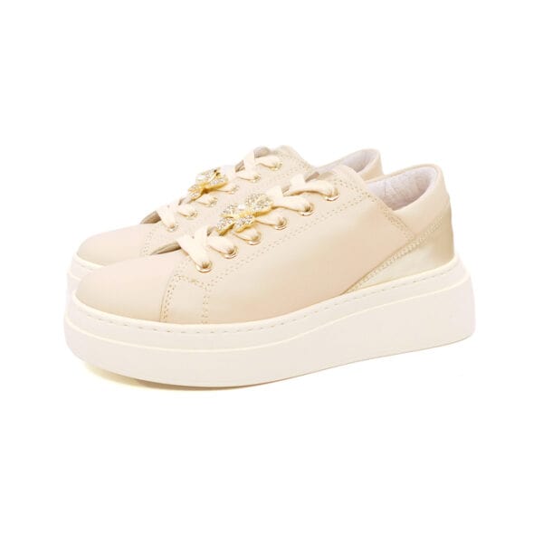 Meline Donna Sneaker Nude Lo657 1