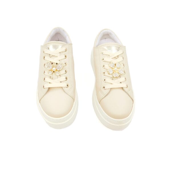 Meline Donna Sneaker Nude Lo657 3