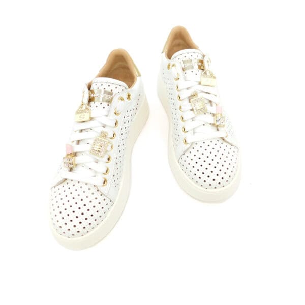 Stokton Donna Sneaker Bianco 876 Fori 3