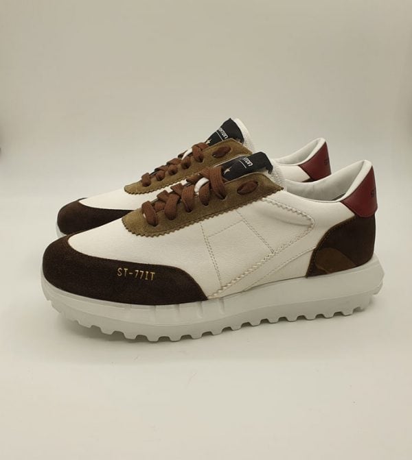 Stokton Uomo Sneaker Bianco Vintage 1