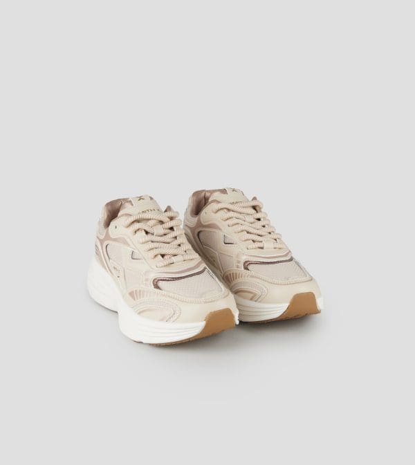 Storm Donna In Pelle E Tessuto Tecnico Beige (1)