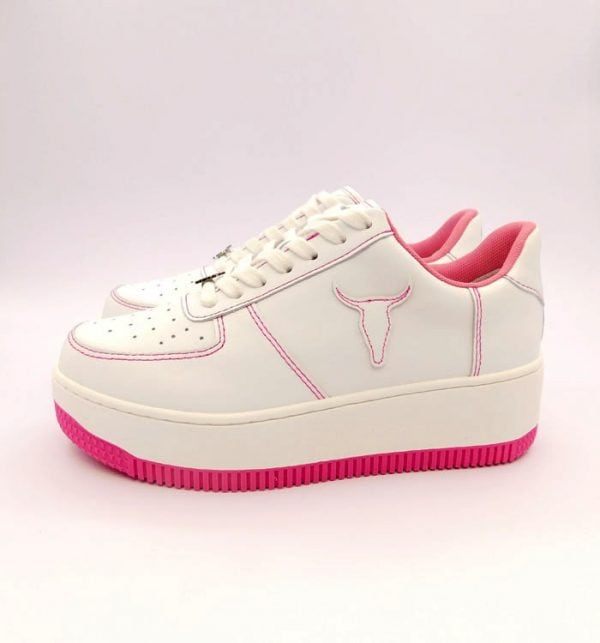 Windsorsmith Donna Sneaker Bianco Fuxia 1